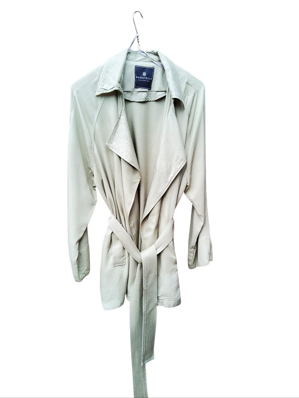 Bagatelle Light Sage Tie-Waist Open Jacket